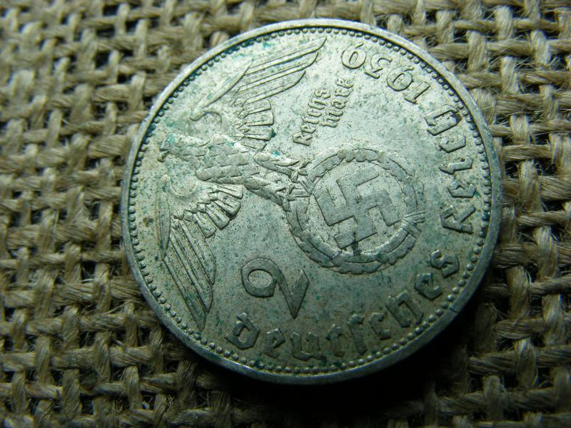 Birodalmi 2 márka, 1939 F, ezüst, eredeti állapot