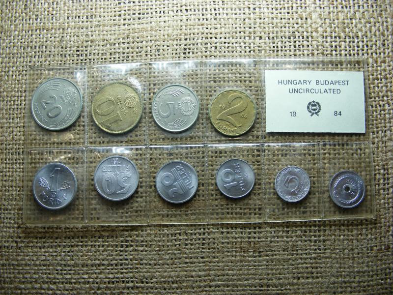 Forgalmi érme sor, 1984, forint és fillér
