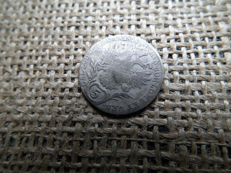 I. Ferenc 5 krajcár, 1818 B, ezüst