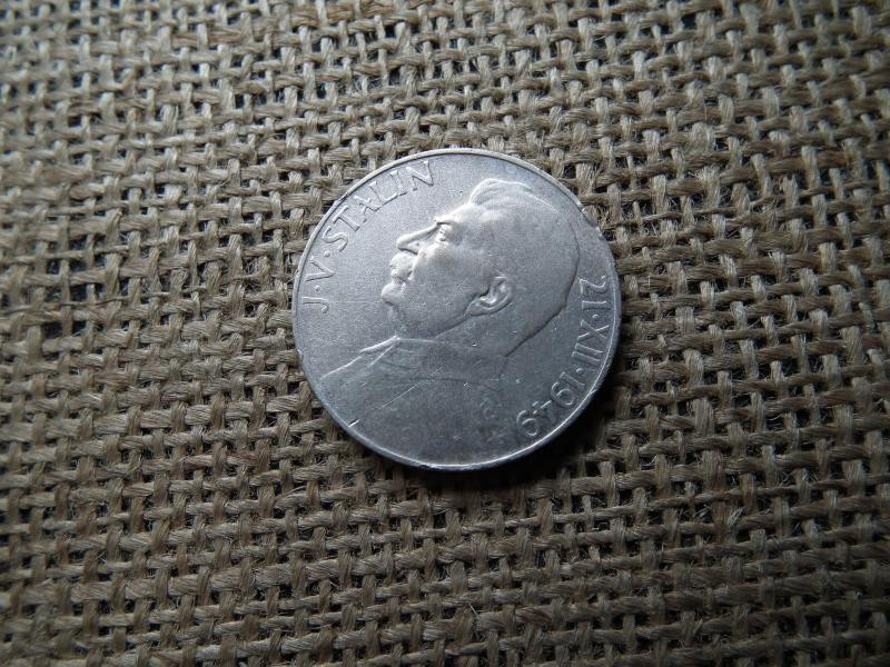 Csehszlovákia, 100 korona, 1949, ezüst, Sztálin