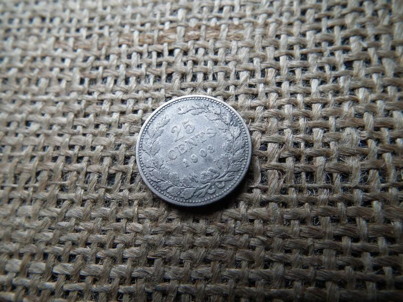 Hollandia, 25 cent, 1903, Wilhelmina