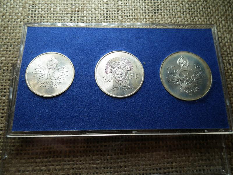 Ezüst Jó Forint Sor, 1956, 10-20-25 Forint, Tokos, Extra