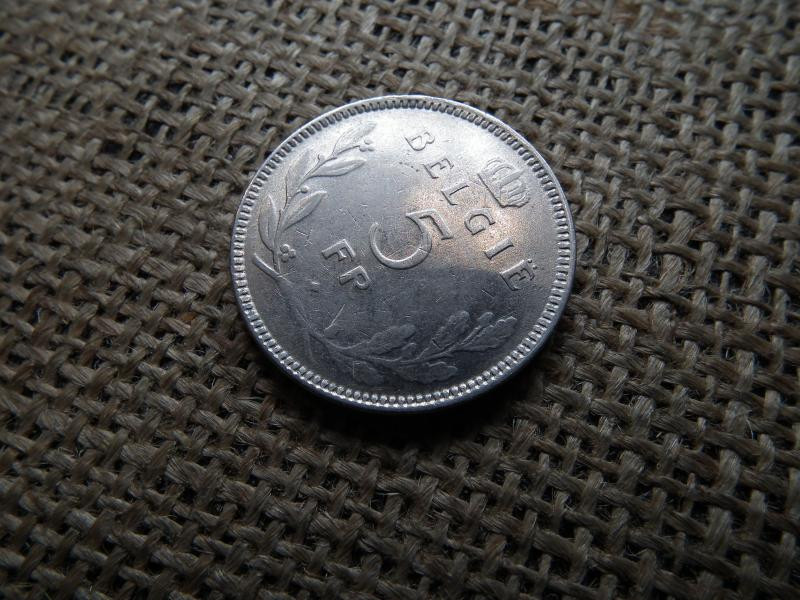 Belgium 5 frank, 1936, fémpénz