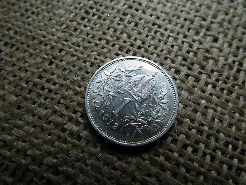 Ezüst 1 korona érme, 1912, corona