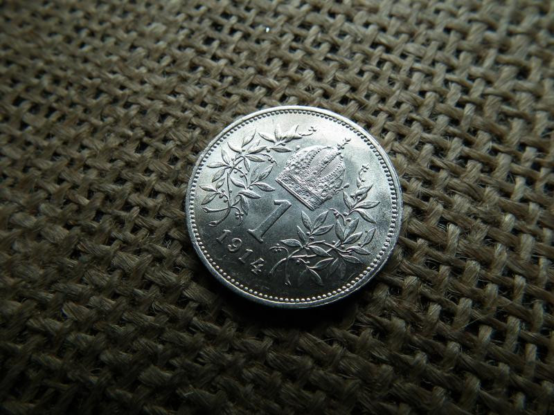 Ezüst 1 korona érme, 1914, Corona