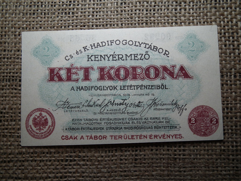 2 korona 1916 , Kenyérmező , hadifogolytábor 