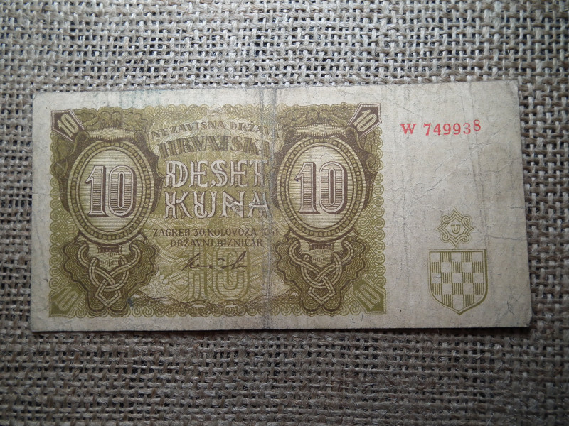 Horvátország , 10 kuna 1941 
