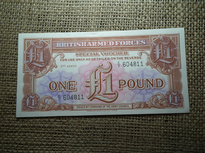 Anglia , katonai 1 font 1956 , XF , bankjegy , fegyveres erők 