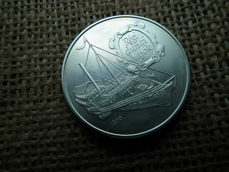 Ezüst 500 forint 1993 BU , Hajók , Árpád 