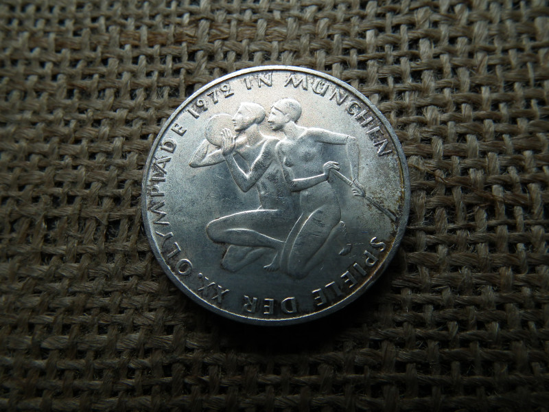 Németország , ezüst 10 márka 1972 G , Deutsche Mark Olympic Games in Munich 