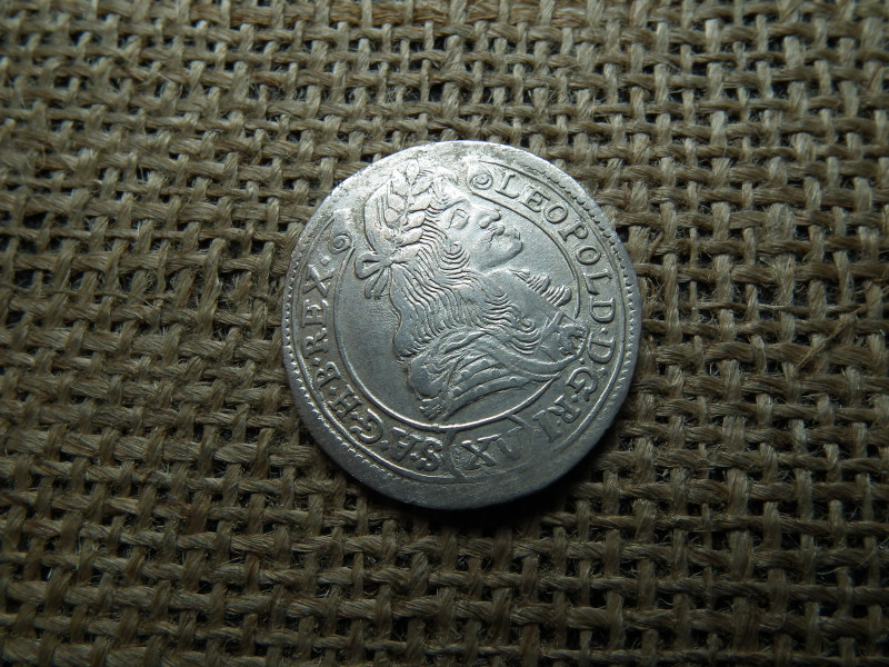 I. Lipót , ezüst 15 krajcár 1680 KB , XV kreuzer 