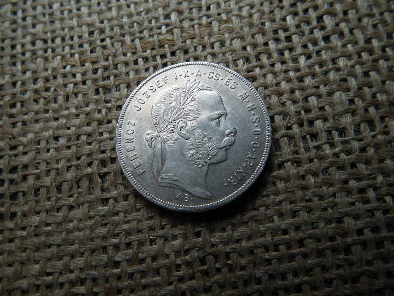 Ferenc József , ezüst 1 forint 1879 KB , Körmöcbánya , extra állapot 