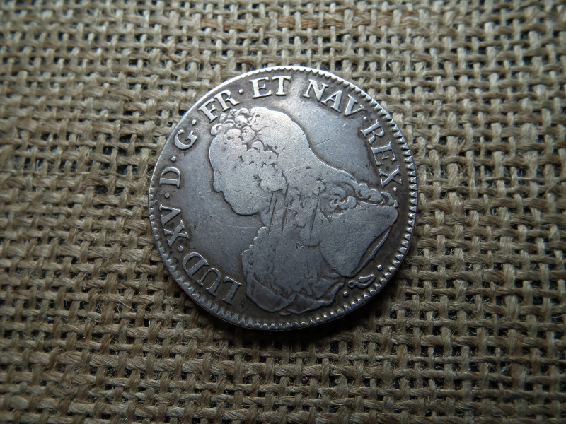 Franciaország , ezüst 1 ecu 1734 L , 1 Écu - Louis XV