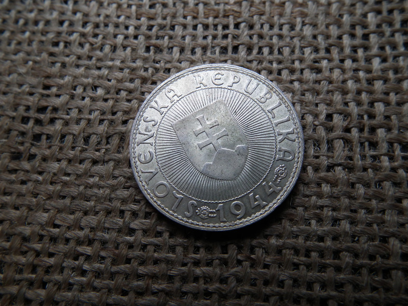 Szlovákia , ezüst 10 korona 1944 , korun , Pribina herceg