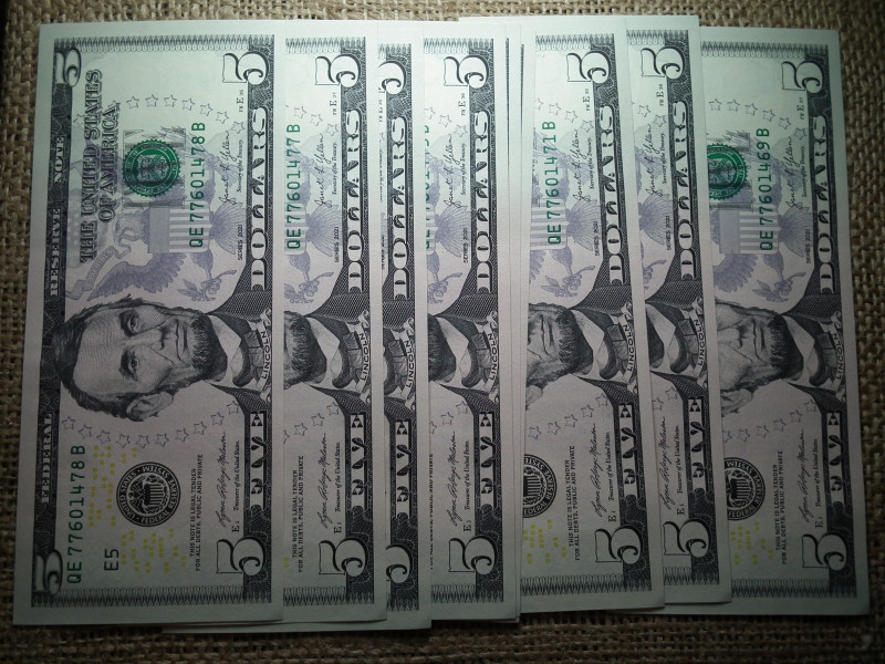 USA 5 dollár 2021  , UNC , ár/db  , több darab esetén sorszámkövetőben megy ! dollars 