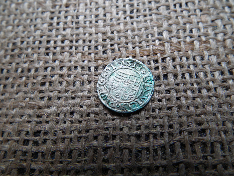 II. Ulászló ezüst denár 1518 K-G , dénár 