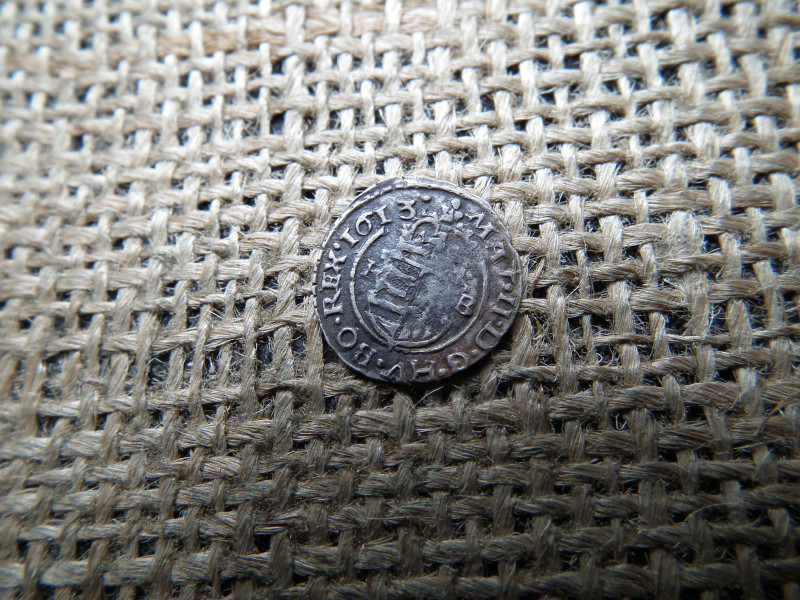 II. Mátyás ezüst denár 1613 K-B , dénár 