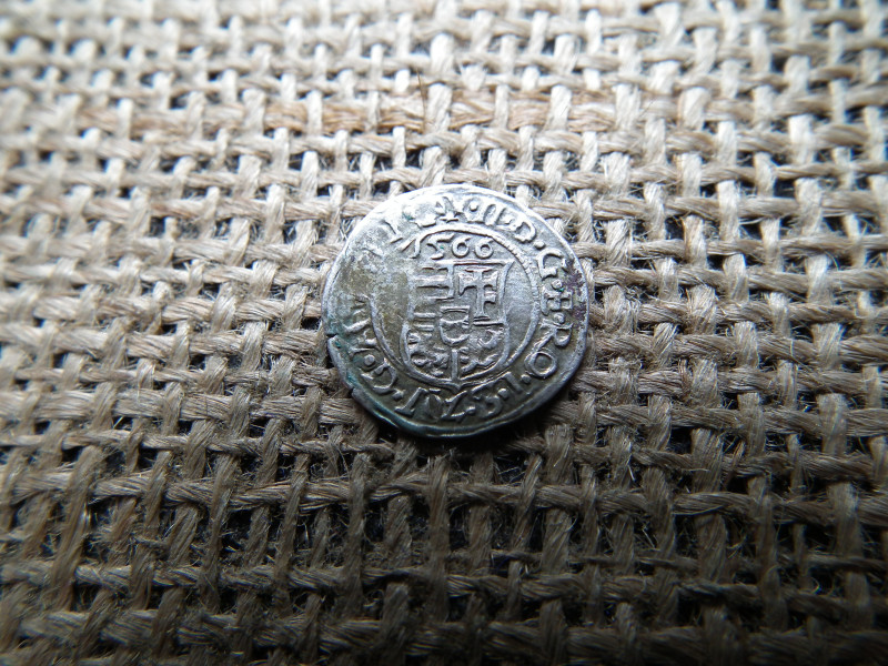 I. Miksa ezüst dénár 1566  KB , Körmöcbánya , denár 