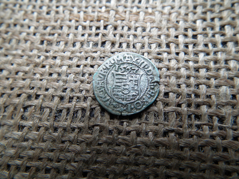 I. Miksa ezüst dénár 1567  KB , Körmöcbánya , denár 