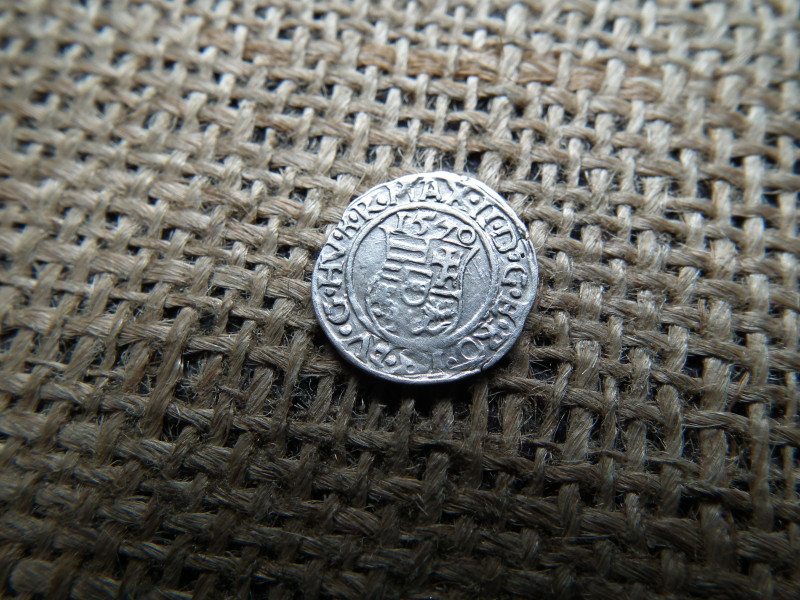 I. Miksa ezüst dénár 1570 KB , Körmöcbánya , denár