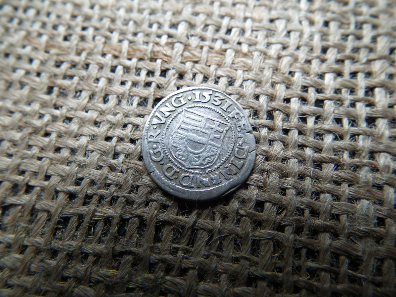 I. Ferdinánd ezüst dénár 1531 KB , Körmöcbánya , denár
