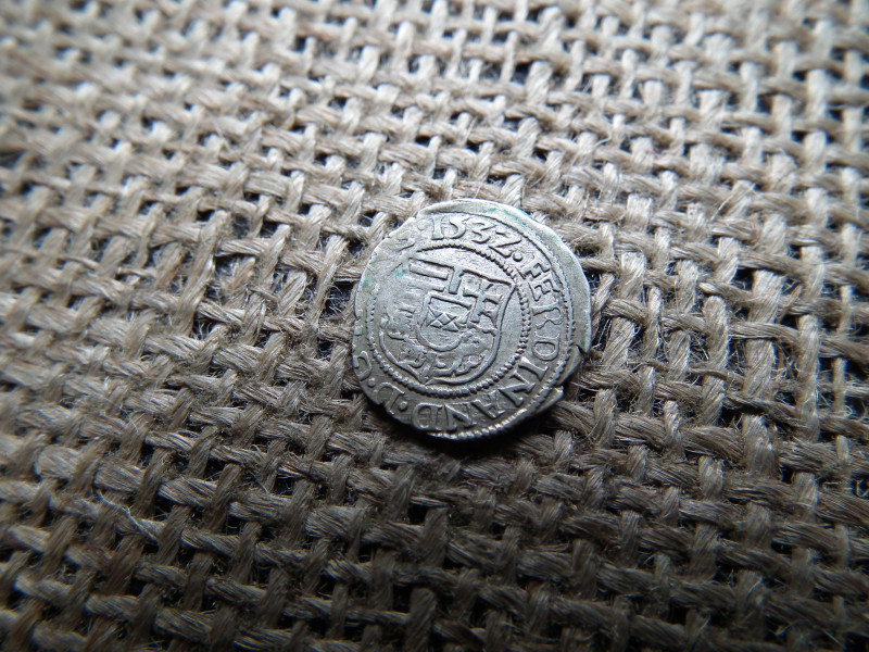 I. Ferdinánd ezüst dénár 1532 KB , Körmöcbánya , denár