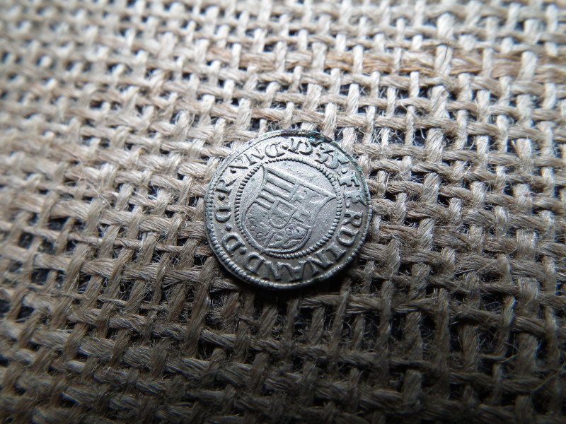 I. Ferdinánd ezüst dénár 1535 KB , Körmöcbánya , denár