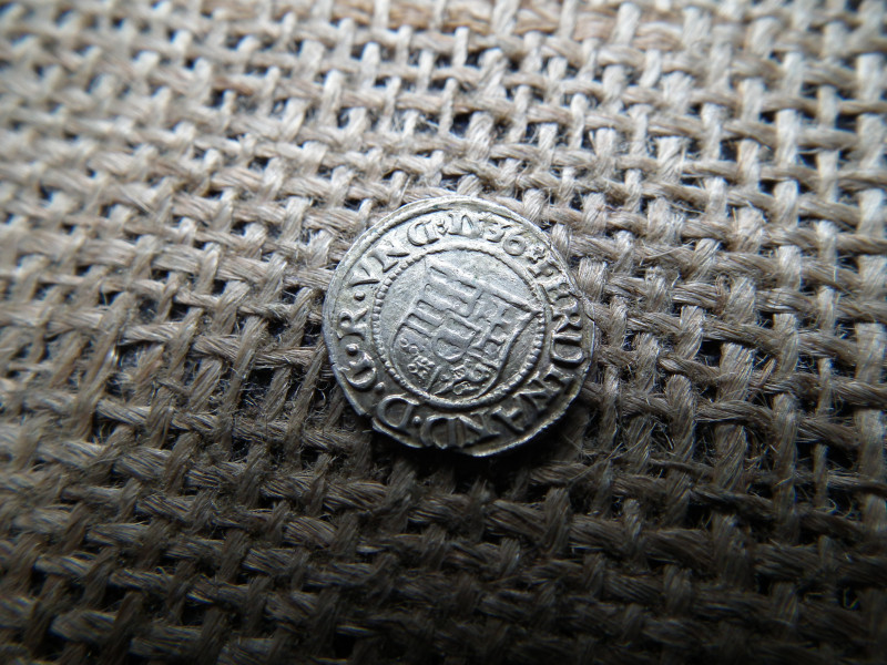 I. Ferdinánd ezüst dénár 1536 KB , Körmöcbánya , denár