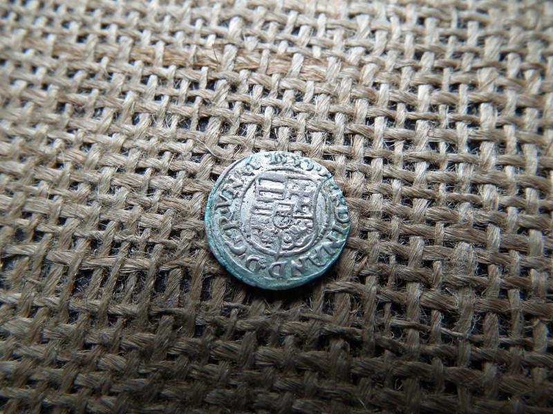 I. Ferdinánd ezüst dénár 1555 KB , Körmöcbánya , denár