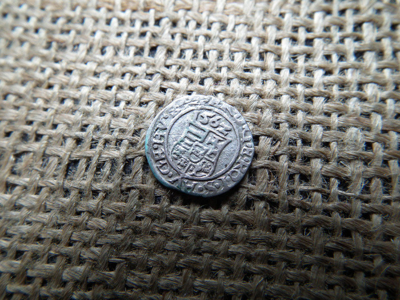 I. Ferdinánd ezüst dénár 1562 KB , Körmöcbánya , denár