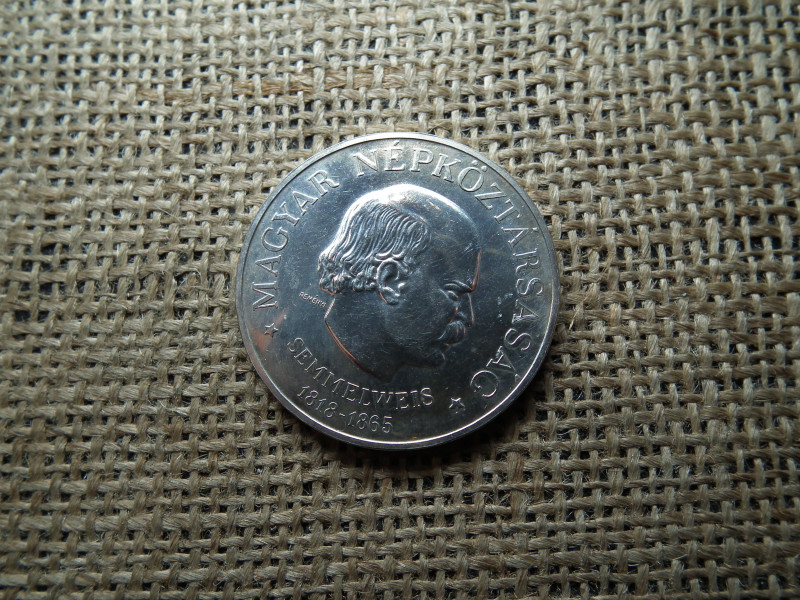 Ezüst 100 forint 1968 BU , Semmelweis 