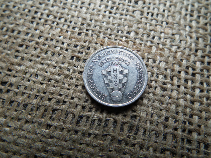 Horvátország 50 Lipa 1996 ,  labdarúgó Európa-bajnokság