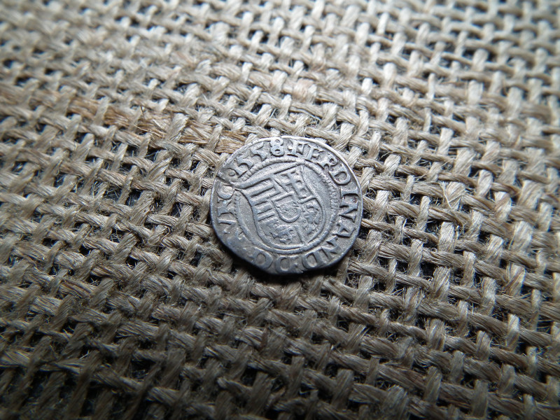 I. Ferdinánd ezüst dénár 1558 KB , Körmöcbánya , denár