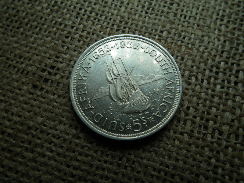 Dél Afrika 5 shilling 1952 - VI. György 300 éves Fokváros , sillings 
