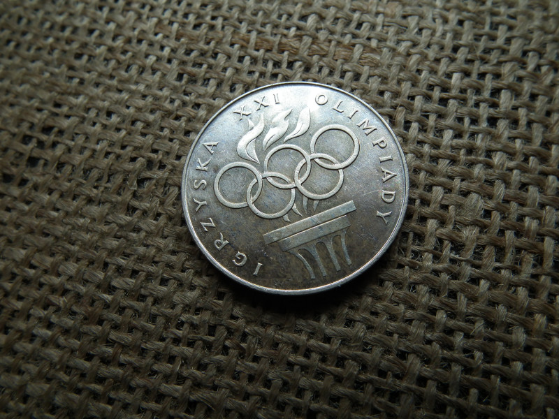 Lengyelország , ezüst  200 zloty 1976 , zlotych , XXI. nyári olimpia