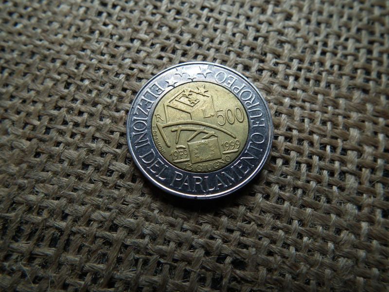 Olaszország 500 líra 1999 , lire , európai parlamenti választások