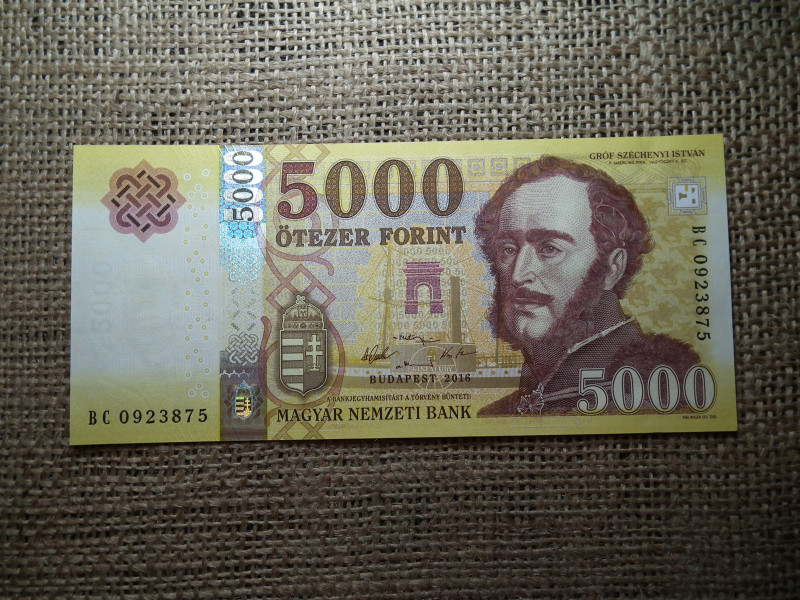 5000 Forint Bankjegy 2016 BC UNC