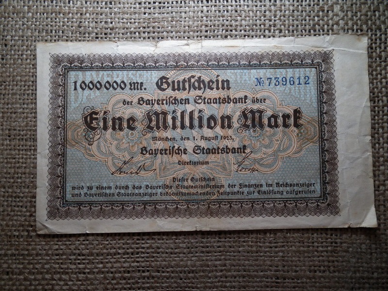 Németország 1 millió márka 1923