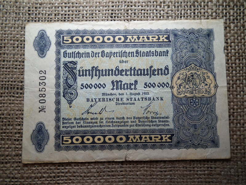Németország 500000 márka 1923 , mark 