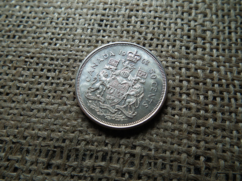 Kanada , ezüst 50 cent 1962 , cents 