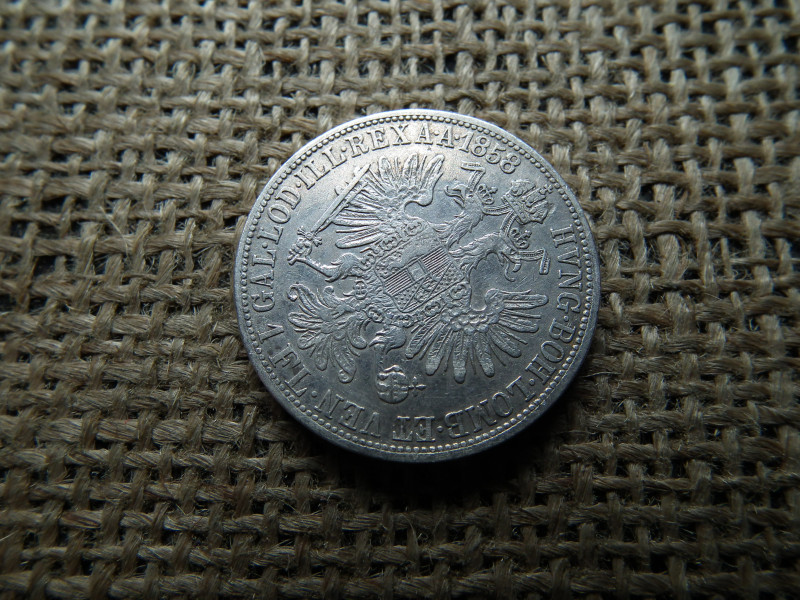 Ferenc József ezüst 1 florin 1858 A 