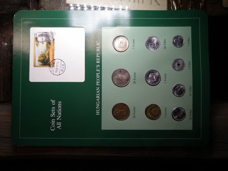 FORINT ÉRMÉS SOR  ( COIN SET OF ALL NATIONS HUNGARY ) Vegyes évjáratú érmékkel. (10 db) Pecsét: H4H 1995 ( " Franklin Mint " külföldi kiadás)