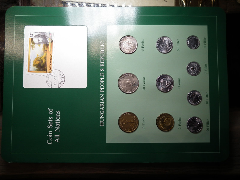 FORINT ÉRMÉS SOR  ( COIN SET OF ALL NATIONS HUNGARY ) Vegyes évjáratú érmékkel. (10 db) Pecsét: 1995 ( " Franklin Mint " külföldi kiadás)