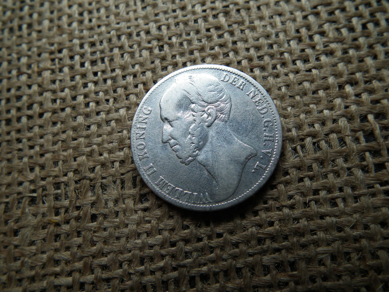 Hollandia , ezüst 1 gulden 1847 Willem II
