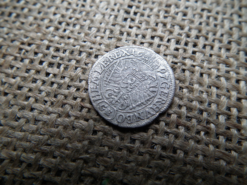 I. Lipót , ezüst 3 krajcár 1697 CE , Prága ,  kreuzer 