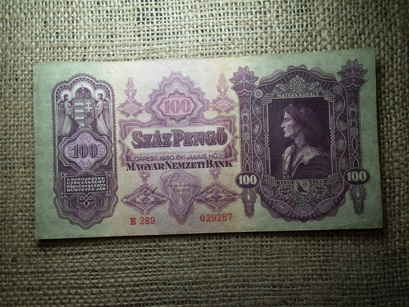 100 pengő 1930 , E 289 , ritkább