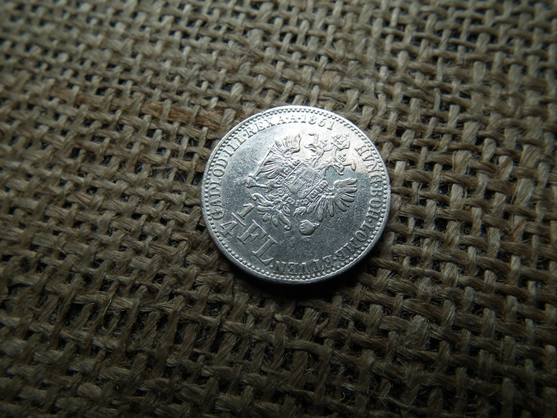 Ferenc József , ezüst 1/4 Florin 1861 A , Bécs 