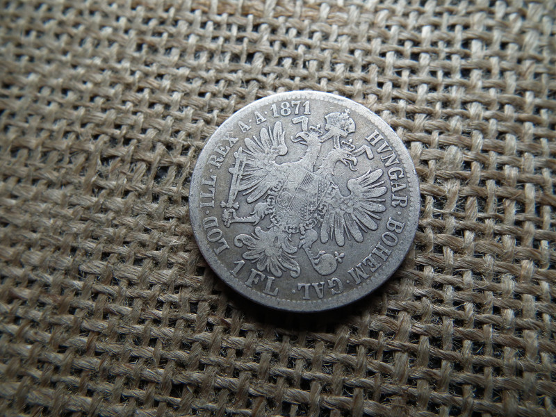 Ferenc József , ezüst 1 florin 1871 A , Bécs 