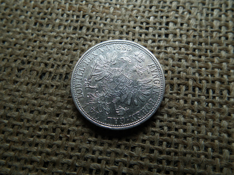 Ferenc József , ezüst 1 florin 1885