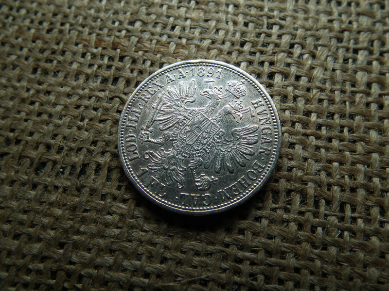 Ferenc József , ezüst 1 florin 1891